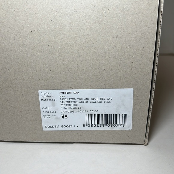 Golden goose men’s running dad, silver white and blue size 45 - Picture 5 of 9